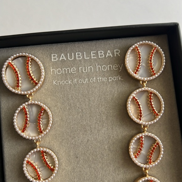 NEW BaubleBar Home Run Honey dangle Earrings - Picture 3 of 6